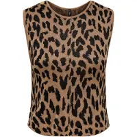ONLY Tops en tricot 'ONLVienna' caramel / noir