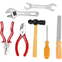 Toi-Toys Jeu d'outils électriques en sachet, 7 pièces