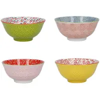 Kitchencraft Brights Designs Set 4 Bowls Multicolore