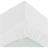 Atmosphera Fitted Sheet Blanc 160 x 200 cm