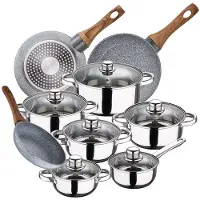 San Ignacio Cassel 18/20/24 Cm Pk3843 Cookware Set With Set Pans 12 Pieces Argenté