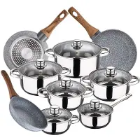San Ignacio Cassel 22/24/26 Cm Pk3848 Cookware Set With Set Pans 12 Pieces Argenté