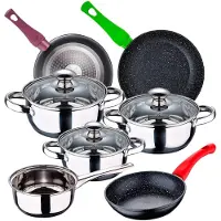 San Ignacio 18/22/26 Cm Pk3702 Cookware Set With Set Pans 7 Pieces Argenté