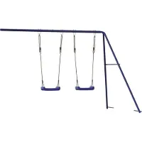 vidaXL Toboggan/balançoires pour maisonnette de jeu bleu polypropylène