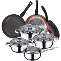 San Ignacio Faro/venus 20x24x28 Cm Cooking Pot Set 7 Units Argenté