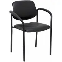 Nowy Styl Styl Faux Leather With Arms Office Fixed Chair Argenté