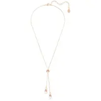 Swarovski Originally Y Collier blanc or rose, (Métal , 42 - 47 cm)