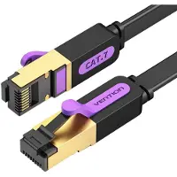 Vention Flat Utp Cat7 Icabn Rj45 Ethernet Cable 10Gbps 15M Black