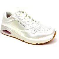 SKECHERS Uno Pearl Queen Baskets en Blanc Simili cuir 39