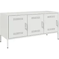 vidaXL Armoire TV blanc 100,5x39x50,5 cm Acier