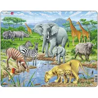 Larsen Puzzle Animaux - Savane africaine, 65 pièces.