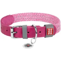 Waudog Klassisches Hundehalsband mit QRCodeRosa, GrM