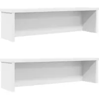 vidaXL Étagères de cuisine Empilables 2 pcs. Blanc 60x15x16 cm