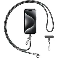 Usams Smycz Do Telefonu Z Kablem Do adowania Sj745 60W Usb-C Do Usb-C 1.2M Czarny