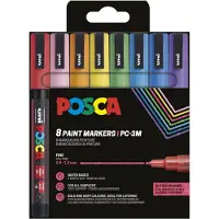 Posca Fine Tip Sparkling Colors 8 Pc (401661) Marker Pen Multicolore Enfants