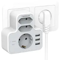Tessan Wall Socket Ts-327 Blanc