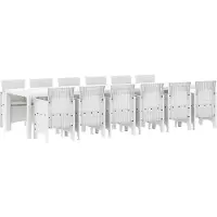 vidaXL Ensemble de jardin pour repas, 13 pièces, blanc, rotin synthétique