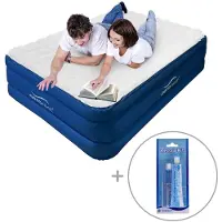 Aerorest Matelas gonflable pour 2 personnes | 210 x 152 x 51 cm | Topper amovible | Kit de réparation inclus