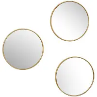 Home Deco Factory Miroir Toronto Dore D26cm X3 M8 - Cmp Consortium Menager Parisien Ld