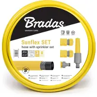 Bradas Tuyau d'arrosage SUNFLEX 20m - 1/2" - Jeu de 4 pièces