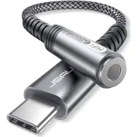 JSAUX Câble adaptateur USB-C vers Mini Jack 3.5mm Audio DAC