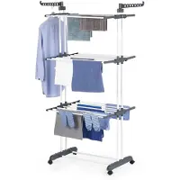 Easymaxx Support à linge pliable | Séchage efficace avec 3 niveaux et 2 côtés
