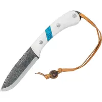 Condor Blue River Knife 2825-43MHC Polished White Micarta, couteau fixe