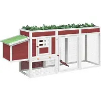 vidaXL Poulailler Moka 204x50x84 cm Pin massif
