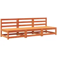 vidaXL Canapés de jardin cire marron 2 pcs bois de pin massif
