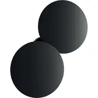 Lodes Puzzle Round Applique Murale / Plafonnier Double Round | Matte Black | 2700K