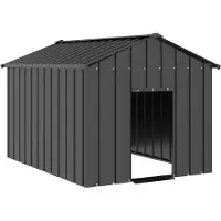 vidaXL Niche pour chiens avec toit 113x153x101 cm Acier galvanisé