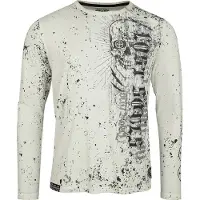Rock Rebel by EMP T-shirt manches longues de - Skulls & Splatter - M - XXL - pour Homme - gris - Taille L