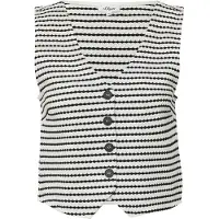 s.Oliver Gilet de costume crème / noir