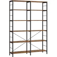 Vasagle Bibliothèque 6 Niveaux, Étagère de rangement, Meuble, 30 x 120 x 172,5 cm, Style Industriel, pour salon, Bureau, Balcon, Cuisine