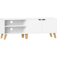 Usorteret - Meuble TV 2 niches et 2 portes blanc - L140 cm