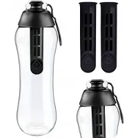 Dafi Bouteille d'eau filtrante noire 0,7 l + 2 filtres