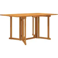 vidaXL Table de jardin pliante Butterfly 150x90x75 cm en teck massif