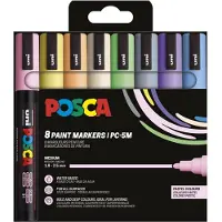 Posca Medium Tip Pastel Colors 8 Pc (401669) Marker Pen Multicolore Enfants