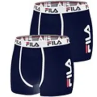 FILA Boxers Lot de 2 Boxers coton homme FU5040 Uni hommes - Bleu - EU M