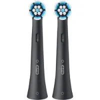 Braun iO : 2 brosses de rechange noires pour brosse à dents électrique, modèle douceur