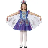 Guirca Peacock Girl Costume Bleu 7-9 Years