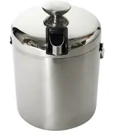 Cook Concept Seau à glaçons en métal avec pince - 1,3 L