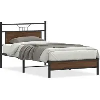 vidaXL Cadre de lit sans matelas aspect chêne brun 107x203 cm