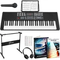 Finesse Keyboard Piano - Stand & Accessories - 61 touches - Digital Piano - Electric Piano - Child