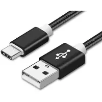 Reekin Chargeur Usb Type-C - 1,0 Mètre Noir-Nylon