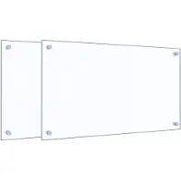 vidaXL Dosserets de cuisine 2 pcs transparent 70x40 cm verre trempé