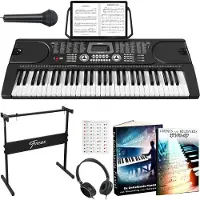 Finesse Keyboard Piano - Stand & Accessories - 61 touches - Digital Piano - Electric Piano - Child