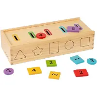 Bigjigs Boîte de tri en bois, 27 pièces.