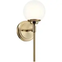 Kichler Elstead Benno Wandleuchte G9 Champagnerbronze Opalglas weiss IP44 (G9)