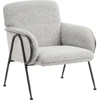 Beliani Fauteuil Trysnes Noir/Blanc